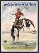 Art Poster Metal Framed Print - Buffalo Bill Bucking Bronco - Artist: unknown- Poster Size: 24 X 18
