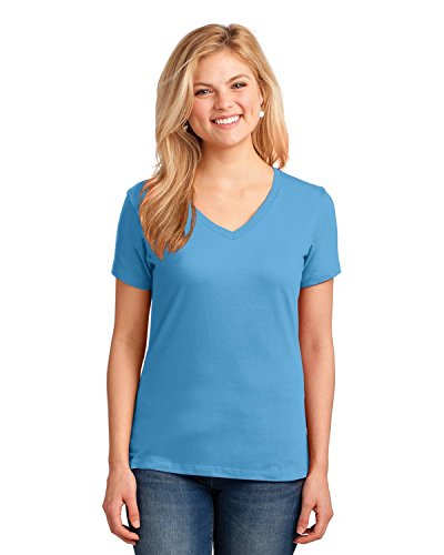 Port & Company Women's 54 oz 100% Cotton V Neck T Shirt