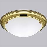 Progress Lighting Eclipse Polished Brass Two-Light Fluorescent Ceiling Light