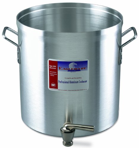 Alegacy Eagleware EW60F Professional Aluminum Stock Pot with Faucet, 60-Quart