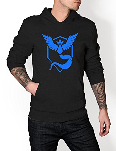 Men's Pokemon Go Team Mystic Logo Black Hoodie