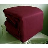 MARRIKAS5.3OZ.FLANNELSHEETSETQUEENBURGUNDY