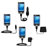 Road Warrior Kit for the Dell Axim x51 includes a Car & Wall Charger AND USB cable AND Battery Extender - Gomadic Brand w/ TipExchange Technology