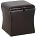 Kitchen & Housewares : FAUX LEATHER FOOTSTOOL RETRO STORAGE BOX SEAT POUFFE