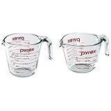 Pyrex Prepware Measuring Cup, Clear with Red Measurements, Duo Set, 1-Each 1-Cup and 2-Cup
