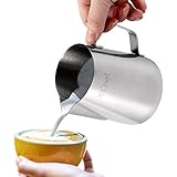 Milk Pitcher, X-Chef Stainless Steel Milk Cup Milk Frothing Pitcher 600ml/20fl.oz