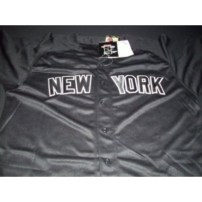 Derek Jeter Majestic Alternate Road Black New York Yankees Jersey (54)