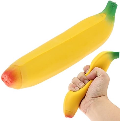 Banana Shaped Funny Soft Stress Reliever Relief Squeeze Novelty Toy