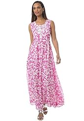 Plus Size Empire   Waistline Georgette/Polyester Scoop Neck Sleeveless Maxi Dress 