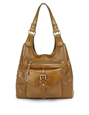 Leather Buckle Hobo Bag
