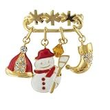 Dangle Christmas Rhinestone Items Pin Brooch