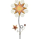 Garden Stake Glass Sun 42in - Regal Art #10172