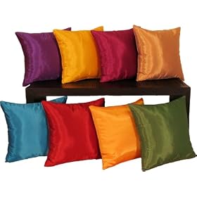 Thai Silk Throw Pillow, 16"x16"