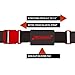 Luggage Straps, Adjustable Non-Slip Baggage Belts - Suitcase Bands for Your Travel Bag (1 Strap, Black 1pk)