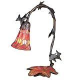 Meyda Tiffany 15.5 High Mosaic Maple Leaf Accent Lamp 27516