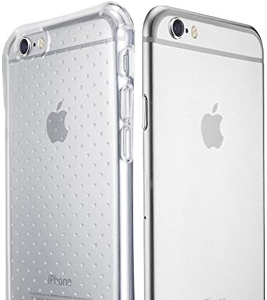 [Clear] Clear Protective Case for Iphone 6 or 6s - Soft, Firm-grip Case with Subtle Dot Pattern - Shock Absorbing Non-slip Rubber Bumper Corners for Extra Protection, BONUS Screen Protector &amp; Cleaning Cloth - Free Warrantee!