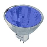 Bulbrite 637150 - EXN/B - Blue 50 Watt MR16 Style Halogen Light Bulb, 12 Volt, 38 Degree Beam Spread