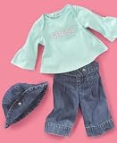 Guess? Baby Girl 3 Piece Wide Leg Jeans Set