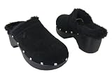 Roxy Girl Juneau Girls Black Suede Fur Clogs