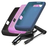 Brand NEW Black, Pink and Blue Silicone Skin Cover Cases and Car Charger for Blackberry Storm2 9550 9520