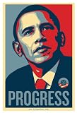 Barack Obama Progress Poster Car Magnet