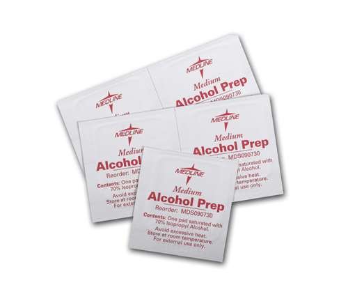 Sterile Alcohol Prep Pads,Large, Qty 1000