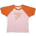 Urban Smalls Daddy's Girl Short Sleeve T-Shirt - Pink/Pumpkin - 12-18 Months
