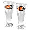 2 Pc Cleveland Browns Pilsner Glass Set - Clear