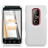 HTC EVO 3D WHITE RUBBERIZED CASE
