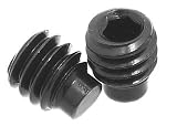 Alloy Steel Hex Socket Set Screws, Half Dog Pilot Point, Black 8-32