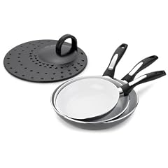 TV Das Original 4303 Brat Maxx Induktions-Keramikpfannen 3er-Set 20/24/28 cm inklusiv Spritzschutz