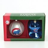 Chicago Cubs Double Ornament Set