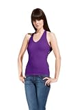 Damen V-Neckholder Top Promodoro 1037, schwarz, wei�, lila, rot, rosa & t�rkis