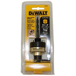 DEWALT DW1803 Heavy Duty 7 16-Inch Shank Quick Change Mandrel (Fits Hole Saws 1-1 4-Inch -... by 