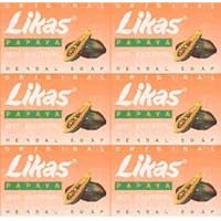 Original Likas Papaya Herbal Soap - 6 Pack