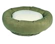 JLA Faux Suede/Sherpa Round Cuddle-Up, Green (20" x 20" footprint)