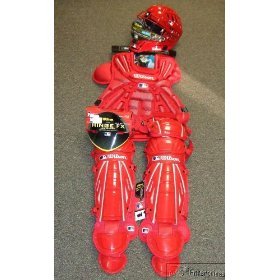 Wilson MLB Pro FX baseball catchers gear set NEW Red D
