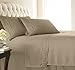Southshore Fine Living, Inc. Vilano Lace, 4-Piece, 21-Inch Extra Deep Pocket Sheet Set, Easy Care, Shrinkage Free Sheet Set with 1 Flat Sheet, 1 Fitted Sheet, 2 Pillowcases, Taupe, King
