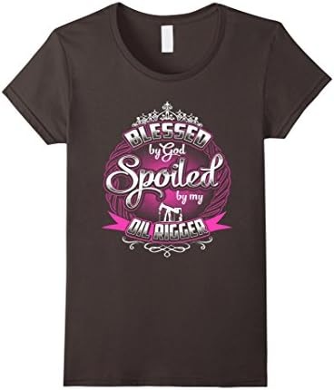Women's Blessed Spoiled-Oil Rigger Tshirt Small Asphalt