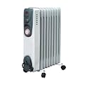 CED 2kW White Oil Filled Radiator with 24hr Timer & Adjustable Thermostat
