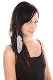 Black And White Lace Bling Feather Extension