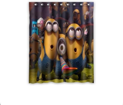 Daniellestore Custom Minion party Window Curtain Drapery/Panels/Treatment Polyester Size 52w x 63h inches(One Piece)
