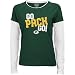 Green Bay Packers T Shirt : Reebok Green Bay Packers Ladies Green Her Cheer Double Layered Tissue T Shirt