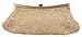 Clutch, Embroidered Flower Desing with Bead, Metal Frame - Sundown Bag - Nikki
