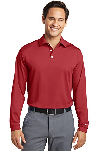 Nike Golf Long Sleeve Dri-FIT Stretch Tech Polo. 466364 - Varsity Red - 2XL