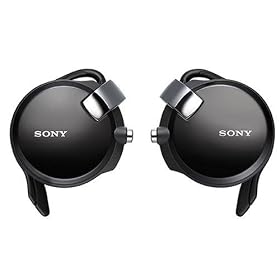 Sony - Casque clip-oreilles MDR-Q68LWB - Cordon enti�rement r�tractable - Design ultra fin et l�ger - Couleur Noir