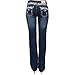 Sexy Couture S200-PB Women's Stitched Embroidery Flap Pocket Bootcut Jeans
