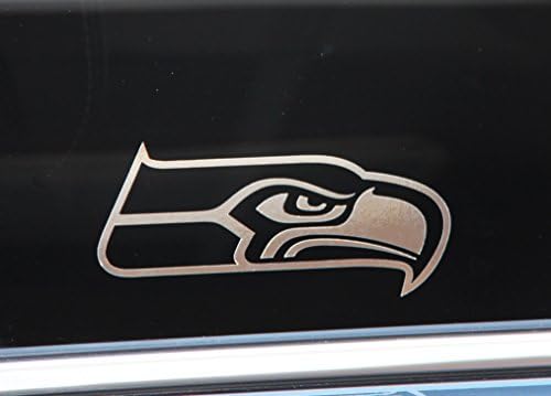 Seattle Seahawks Chrome Vinyl Sticker 3"x7" Decal Bumper Car Truck Laptop NFL