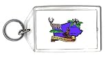 Keychain with state animal, white tailed deer, Pennsylvania, mountain laurel, state bird, state, state flower, grouse