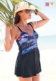 Jessica London Plus Size Inches Off Asymmetric Swimdress